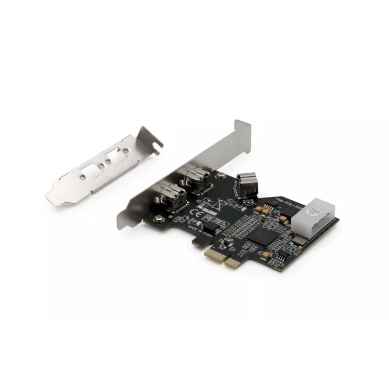 DIGITUS IEEE 1394b Interface Card, Pci-e 3 Port, 2x9-Pin External +1x9-Pin Internal