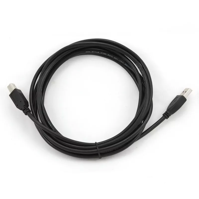 GEMBIRD USB 2.0 A-plug B-plug Cable 3m (10ft) - Black/ Bulk Package (ccp-USB2-ambm-10)