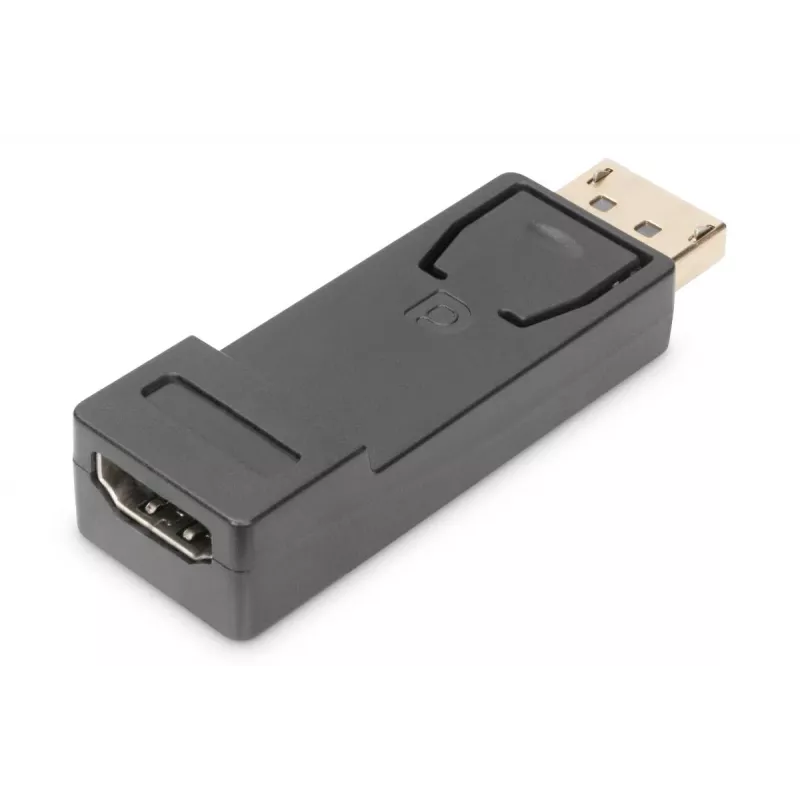 DIGITUS ASSMANN DisplayPort adapter, DP - HDMI type A M/F,w/interlock, CE black