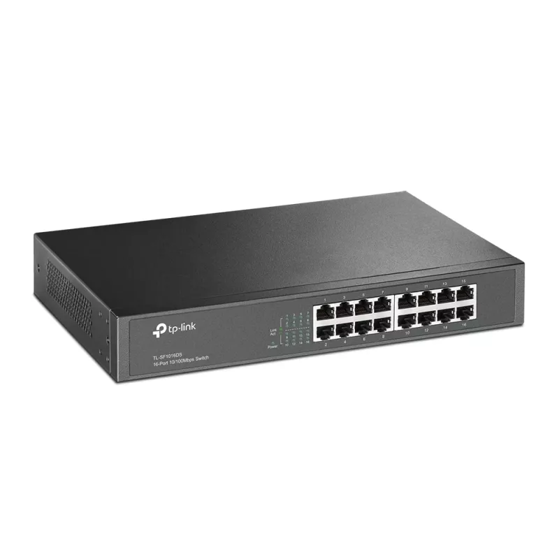 TP-Link TL-SF1016DS network switch Unmanaged Fast Ethernet (10/100) 1U Black