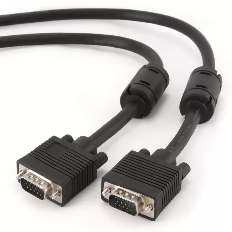 GEMBIRD Premium VGA HD15M/HD15M Dual-Shielded With 2*Ferrite Core 2.0m Cable/ Black