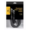 GEMBIRD Premium VGA HD15M/HD15M Dual-Shielded With 2*Ferrite Core 2.0m Cable/ Black