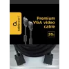 GEMBIRD Cable Premium VGA - HD15M/HD15M - Dual-shielded With 2 X Ferrite Core 20m - Black