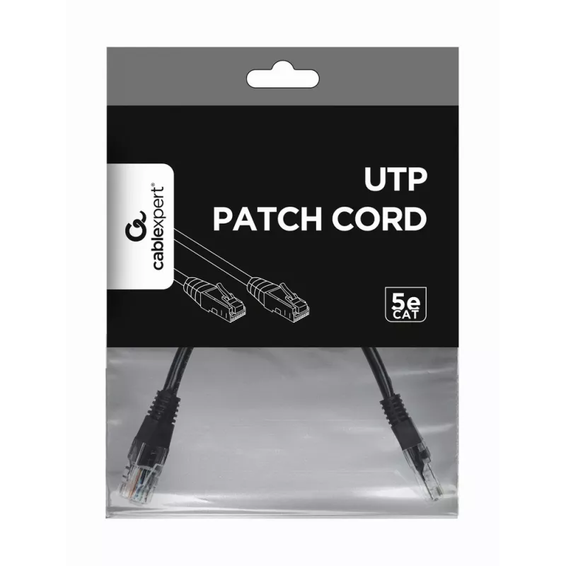 GEMBIRD Patch Cable - Cat 5e - UTP - 25cm - Black