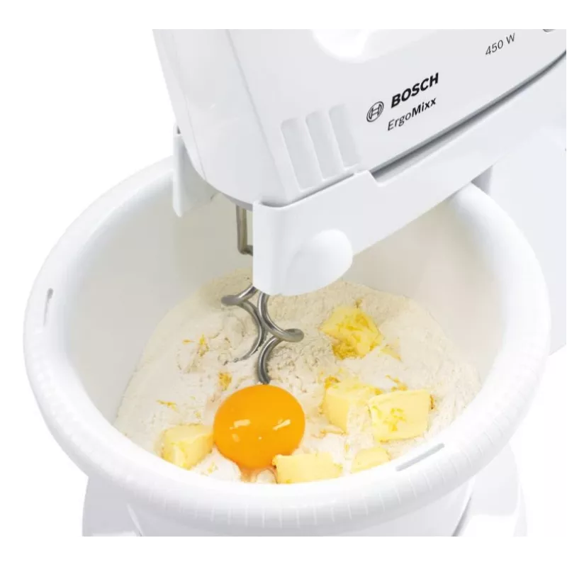Bosch MFQ36460 ErgoMixx hand mixer with stand bowl 450 W white