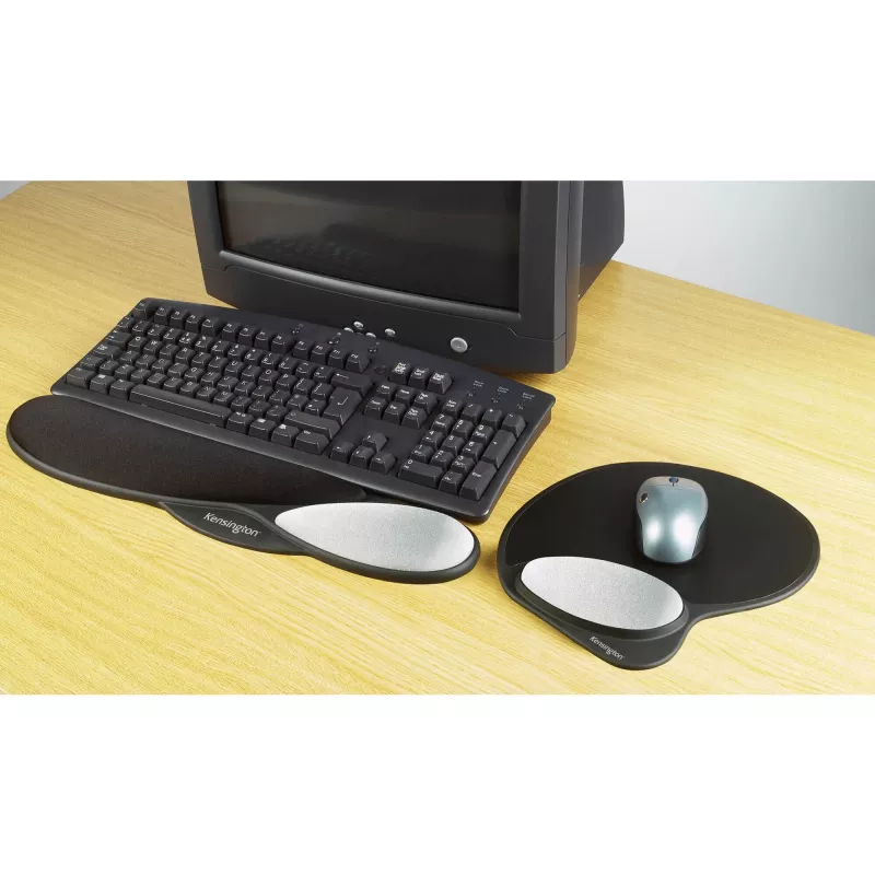 Mouse Pad Kensington Memory Gel Mouse Pad with Integral Wrist Support - Black/Grey
