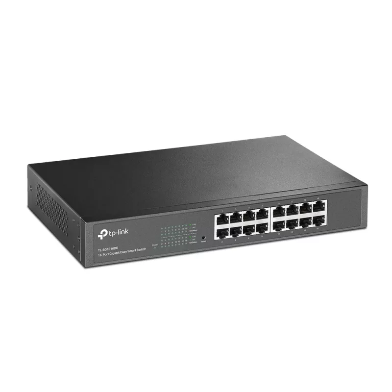 TP-Link 16-Port Gigabit Easy Smart Network Switch, Managed, L2, Gigabit Ethernet (10/100/1000), Rack mounting, 1U