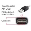 GEMBIRD Double-Sided USB 2.0 AM to Micro-USB Cable, 1m - Black