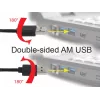 GEMBIRD Double-Sided USB 2.0 AM to Micro-USB Cable, 1m - Black
