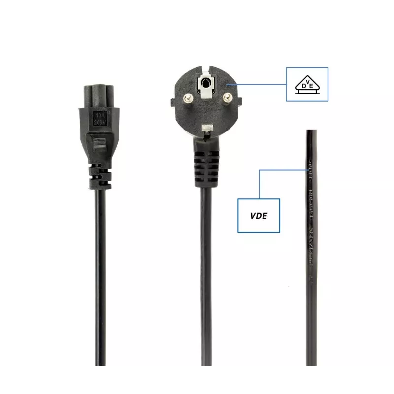 GEMBIRD Power Cord (C5), VDE Approved 3m (Bulk Package)