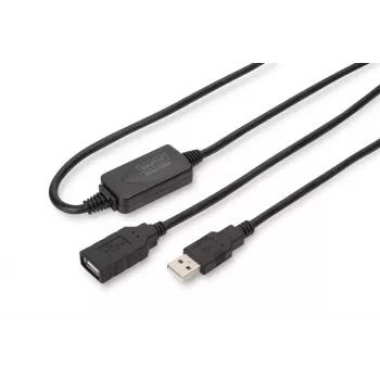 DIGITUS USB 2.0 Repeater Cable USB A male / A female 15m (DA-73101)