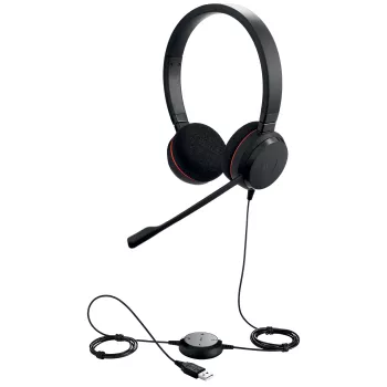 Jabra Evolve 20 MS Stereo, Wired, Office/Call center, 150 - 7000 Hz, 171 g, Headset, Black