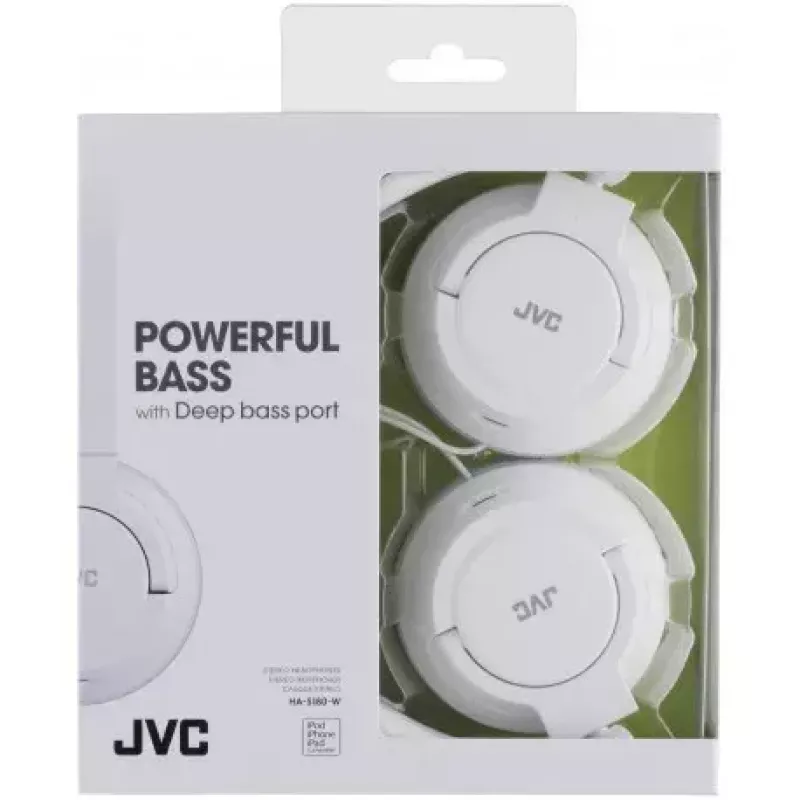 JVC HA-S180-W-E headphones/headset Wired Head-band Music White