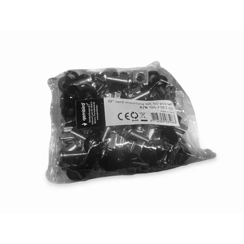 GEMBIRD 19i Rack Mounting Set (bolt Nut Washer) 50pcs Set