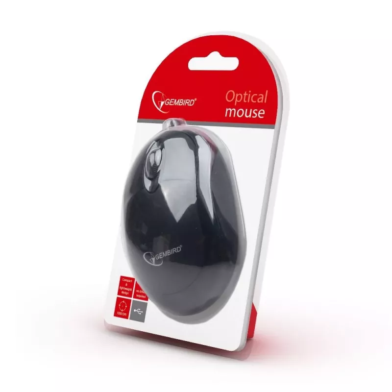 GEMBIRD Mouse Optical MUS-U-01 - 3 Button Wheel USB Black