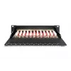 DIGITUS CAT6A Patch Panel, shielded,12-Port label field, 1U, 10in rack mount, black RAL 9005