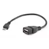 GEMBIRD USB OTG AF to Micro BM Cable 15cm - Black