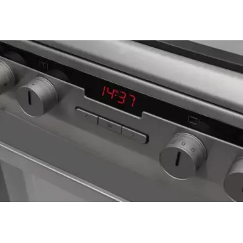 Amica 618GE3.39HZpTaDpNAQ(Xx) Freestanding Gas Cooker with Electric Oven, 4 Burners, 65L, Stainless Steel