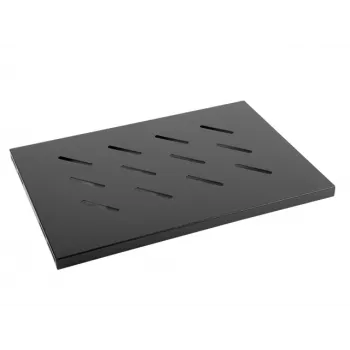 Rack shelf LANBERG AK-1001-B — 1U 19 inch metal shelf, 500×280 mm, black, 120 kg