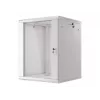 Lanberg WF01-6615-10S Wall Mount Rack Cabinet 15U 19 inch 600x600 mm Grey Glass Door