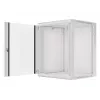 Lanberg WF01-6615-10S Wall Mount Rack Cabinet 15U 19 inch 600x600 mm Grey Glass Door
