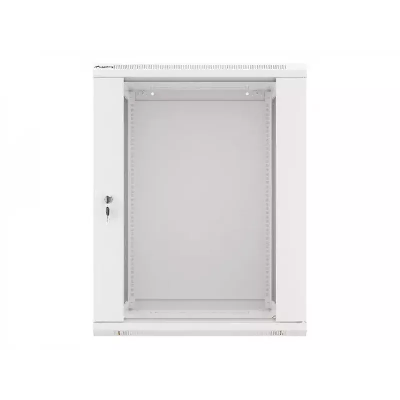 Lanberg WF01-6615-10S Wall Mount Rack Cabinet 15U 19 inch 600x600 mm Grey Glass Door