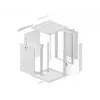 Lanberg WF01-6615-10S Wall Mount Rack Cabinet 15U 19 inch 600x600 mm Grey Glass Door