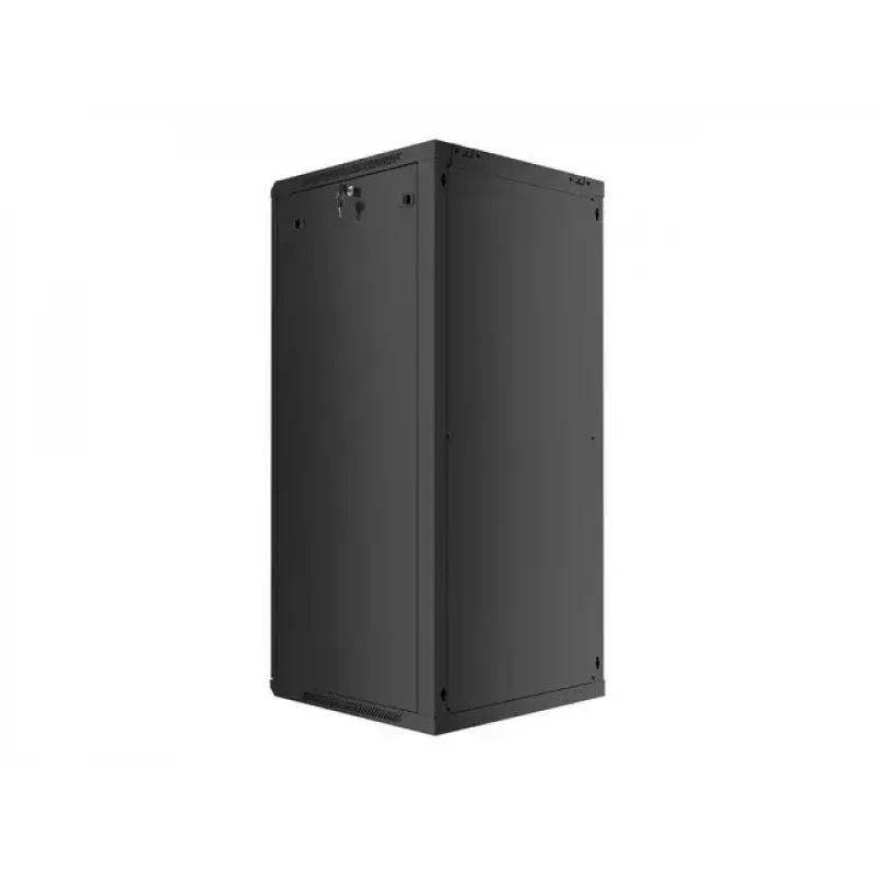 Lanberg WF01-6627-10B 27U 600x600mm Wall-Mount Rack Cabinet, Black, Flat-Pack, IP20, 60kg Load