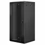 Lanberg WF01-6627-10B 27U 600x600mm Wall-Mount Rack Cabinet, Black, Flat-Pack, IP20, 60kg Load