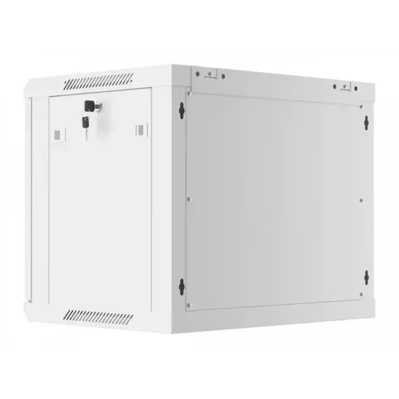 Lanberg WF01-6409-10S Wall-Mounted Rack Cabinet 9U 19 inch 600x450 mm Grey, 60 kg Load, Glass Door