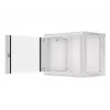 Lanberg WF01-6409-10S Wall-Mounted Rack Cabinet 9U 19 inch 600x450 mm Grey, 60 kg Load, Glass Door