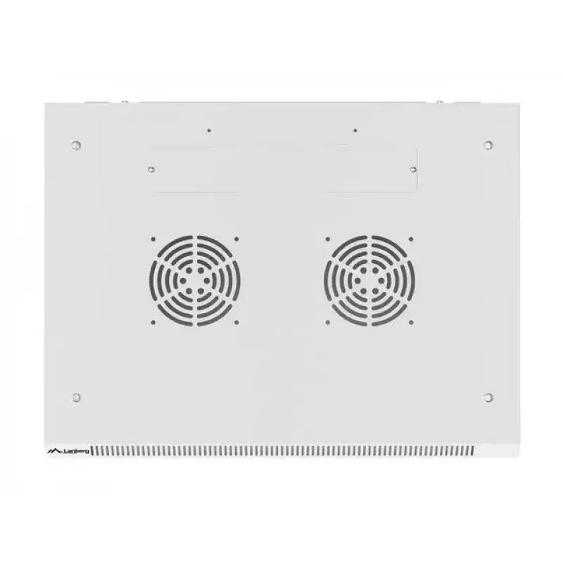 Lanberg WF01-6409-10S Wall-Mounted Rack Cabinet 9U 19 inch 600x450 mm Grey, 60 kg Load, Glass Door