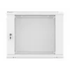 Lanberg WF01-6409-10S Wall-Mounted Rack Cabinet 9U 19 inch 600x450 mm Grey, 60 kg Load, Glass Door
