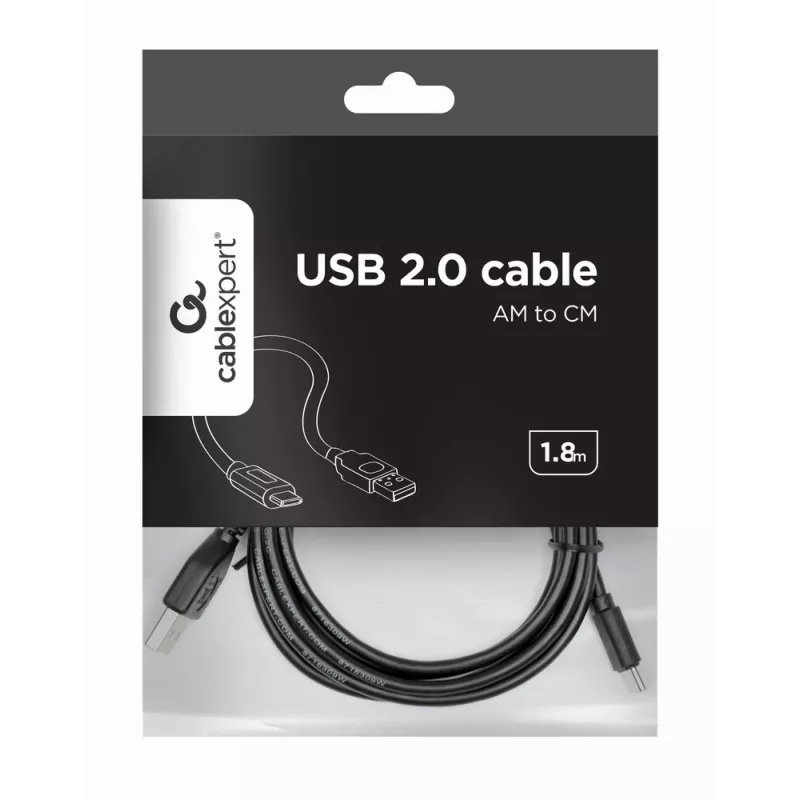 GEMBIRD USB 2.0 AM to Type-C Cable (AM/CM) - 2.0m