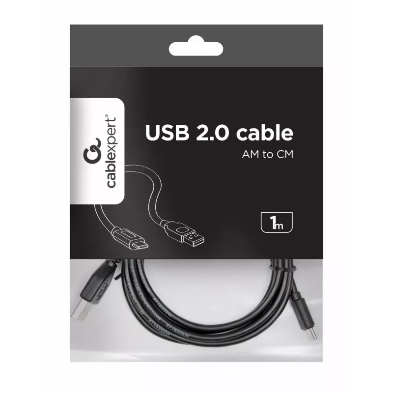 GEMBIRD USB 2.0 AM to Type-C Cable (AM/CM) 1m
