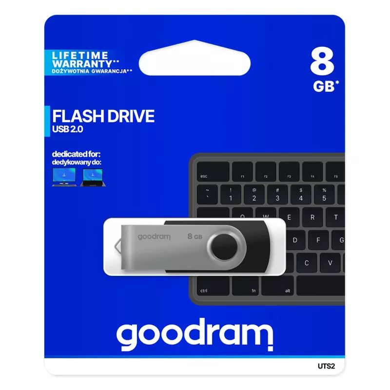 Goodram UTS2 USB flash drive 8 GB USB Type-A 2.0 Black