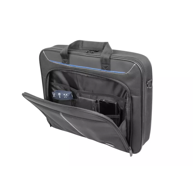 Briefcase NATEC Doberman 39.6 cm (15.6 inch) Polyester Black, shock resistant, 3 compartments