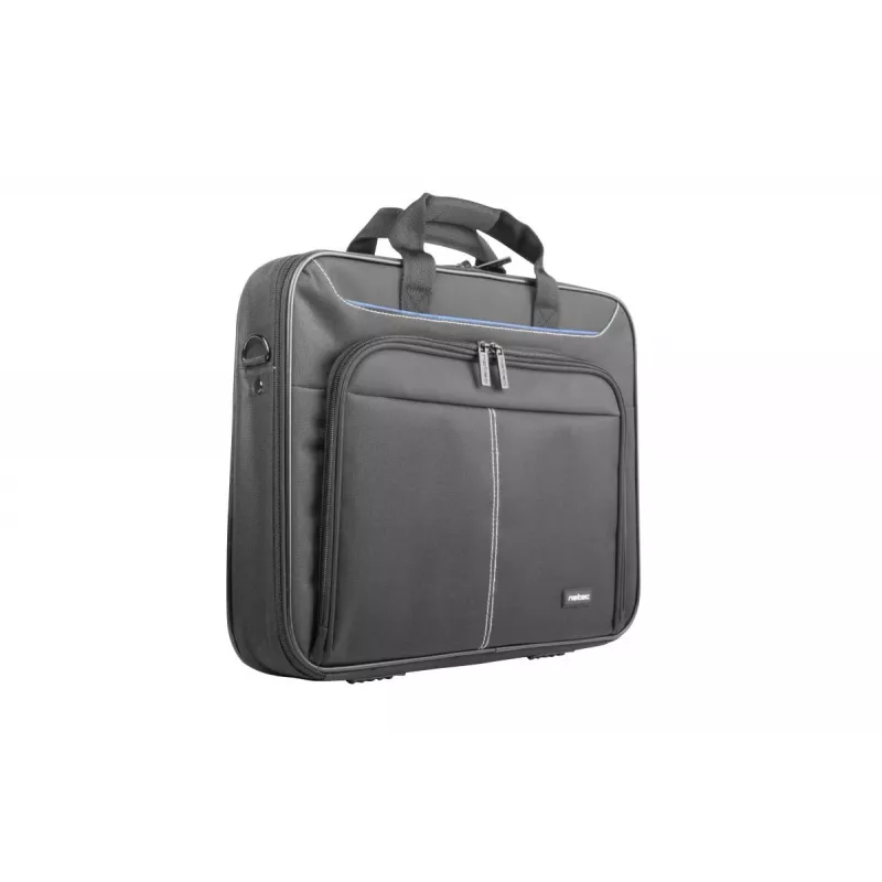 Briefcase NATEC Doberman 39.6 cm (15.6 inch) Polyester Black, shock resistant, 3 compartments
