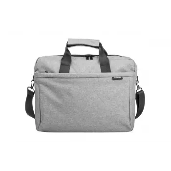 Messenger case NATEC Mustela for laptops up to 39.6 cm (15.6 inch), polyester, grey, front pocket, shoulder strap