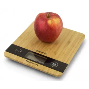 Electronic kitchen scale ESPERANZA EKS005 — 5 kg capacity, 1 g accuracy, bamboo platform
