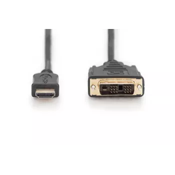 DIGITUS ASSMANN HDMI adapter cable, type A-DVI(18+1) M/M, 2m Full HD black