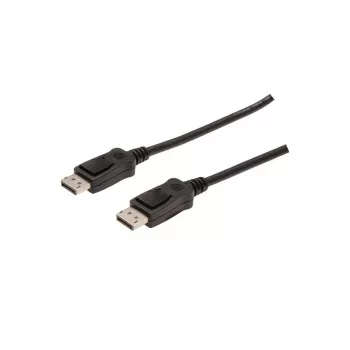 DIGITUS DisplayPort connection cable, DP M/M, 1m w/interlock, Ultra HD 4K black