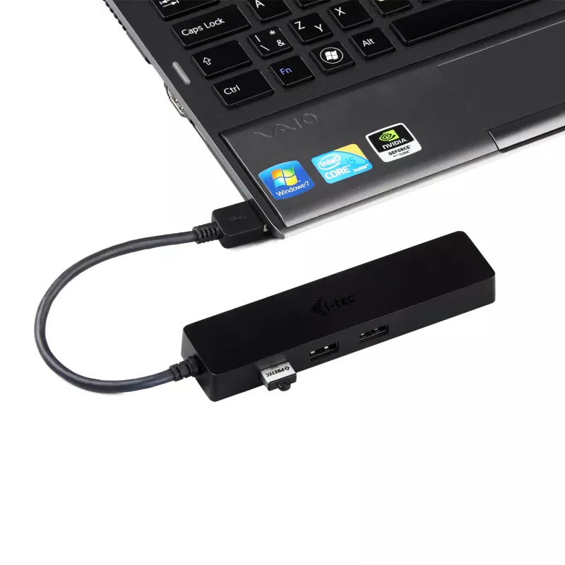 i-tec Advance USB 3.0 Slim HUB 3 Port Gigabit Ethernet Adapter Black