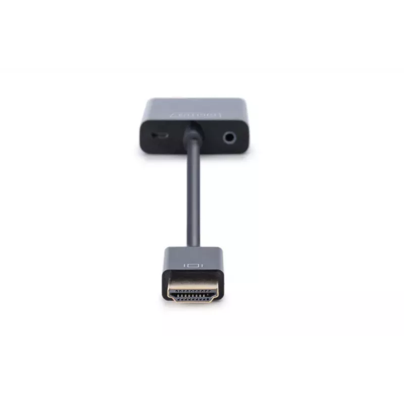 DIGITUS HDMI to VGA converter adapter Typ A - VGA (D-Sub) connector, 3.5mm audio jack black