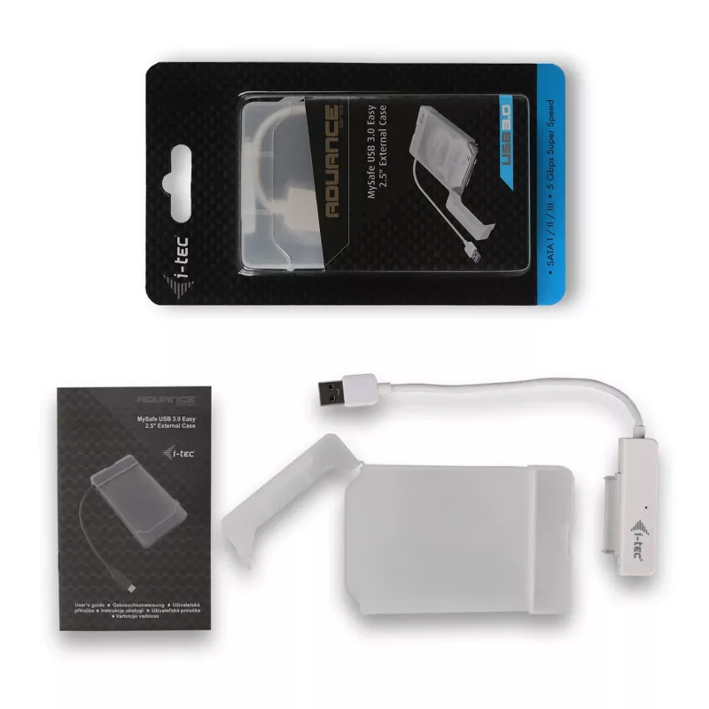 HDD/SSD enclosure i-tec MySafe USB 3.0 Easy 2.5 inch External Case – White
