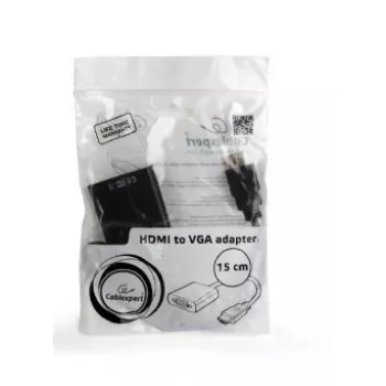 GEMBIRD HDMI to VGA Adapter Cable, Single Port Black