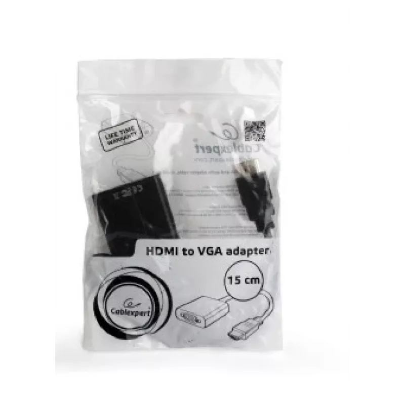 GEMBIRD HDMI to VGA Adapter Cable, Single Port Black