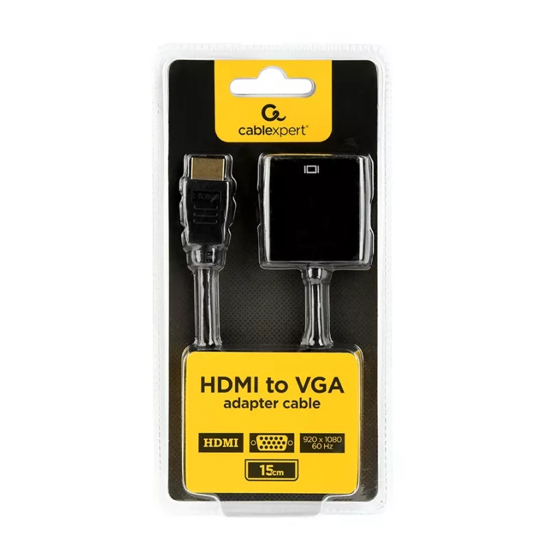 GEMBIRD HDMI to VGA Adapter Cable, Single Port Black