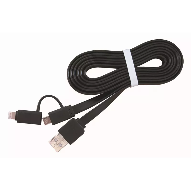 GEMBIRD USB To Apple Lightning And Micro USB Charging Combo Cable 1m - Black