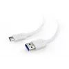 GEMBIRD USB 3.0 AM to Type-C Cable (AM/CM) 1m - White